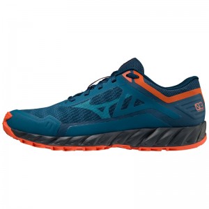 Navy Men's Mizuno Wave Ibuki 3 Trail Running Shoes | EIO517438