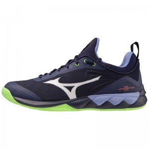 Navy Women's Mizuno Wave Luminous 2 Volleyball Shoes | RQT327549