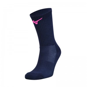 Navy / Pink Men's Mizuno Handball Pair Socks | CJM346259