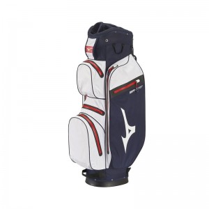 Navy / White Men's Mizuno BR-DR1C Cart Bags | XEC349687