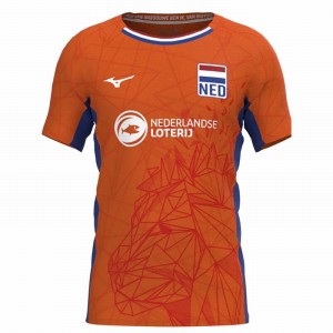 Orange Men's Mizuno Nevobo Volleyball Match T Shirts | JVA164923