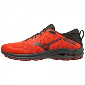 Orange / Black Men's Mizuno Wave Rider TT Trail Running Shoes | JAV406375