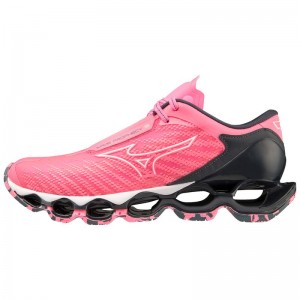 Pink Black Women's Mizuno Wave Prophecy 12 Running Shoes | UMD984503