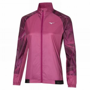 Pink Women's Mizuno Aero Jackets | MWN813046