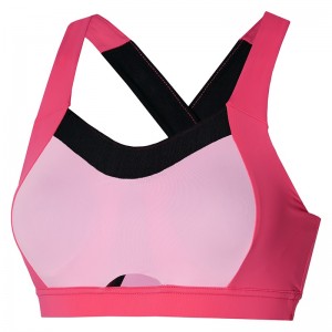 Pink Women's Mizuno High Support Sports Bra | HVU754120