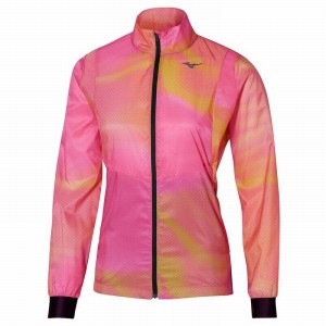 Pink Women's Mizuno Premium Aero Jackets | TFL092351