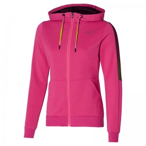 Pink Women's Mizuno Release Sweat Jackets | GOS926405