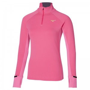 Pink Women's Mizuno Warmalite HZ Tops | CGO762430