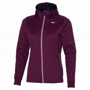 Purple Burgundy Women's Mizuno Breath Thermo Jackets | NQM798654