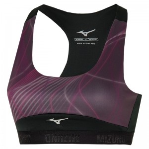 Purple Women's Mizuno Alpha Graphic Sports Bra | HZC839421