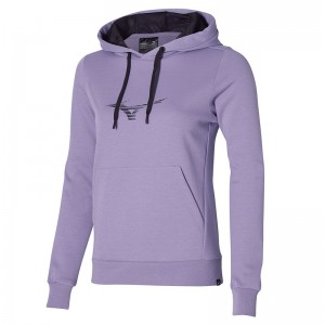 Purple Women's Mizuno Athletics Graphic Hoody Tops | QJU205837