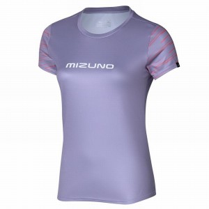 Purple Women's Mizuno Athletics Graphic Tee T Shirts | QVN102674