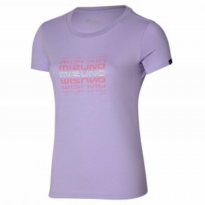 Purple Women's Mizuno Athletics Mizuno Tee T Shirts | MUF318429