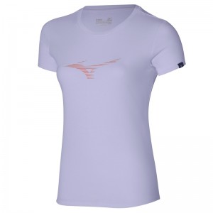 Purple Women's Mizuno Athletics RB Tee T Shirts | HSY758230