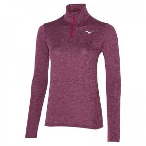 Purple Women's Mizuno Impulse Core LS HZ Tops | DNZ862915