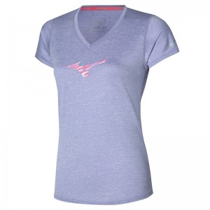 Purple Women's Mizuno Impulse Core RB Tee T Shirts | FXU791205