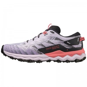 Purple / Orange Coral Women's Mizuno Wave Daichi 7 Trail Running Shoes | FTD048293