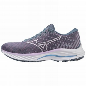 Purple / White / Blue Women's Mizuno Wave Rider 26 Running Shoes | WSL078165