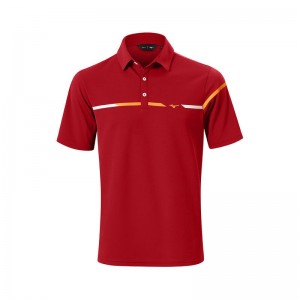 Red Men's Mizuno Breath Thermo St Polo | YAM049385