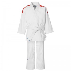 Red Men's Mizuno Kodomo Plus Belt Set Ju-jitsu Gis | RUS287960