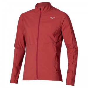 Red Men's Mizuno Premium Warm Jackets | DSL243597