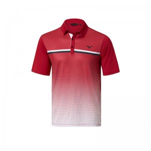 Red Men's Mizuno QD Elite Gradient Tops | JIS645827