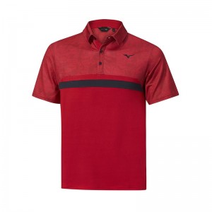 Red Men's Mizuno QD Hazard St Polo | NHE415603