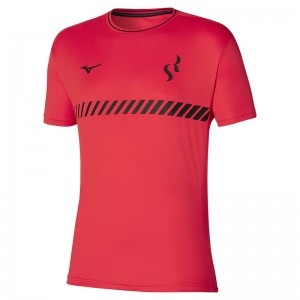 Red Women's Mizuno Sergio Ramos Training Tee T Shirts | XWV072493