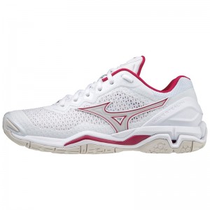 Red Women's Mizuno Wave Stealth V Handball Shoes | WXO281063