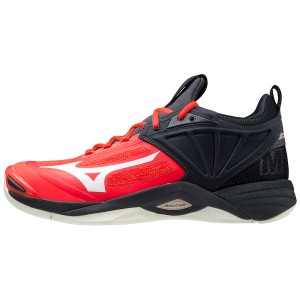 Red / Black Men's Mizuno Wave Momentum 2 Volleyball Shoes | TOS073596