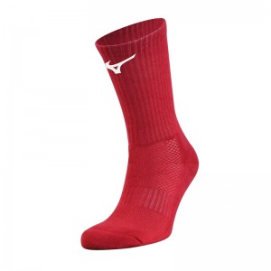 Red / White Women's Mizuno Handball Pair Socks | KDA698310