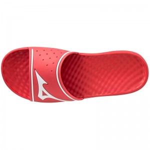 Red / White Women's Mizuno Relax Slide 2 Slides | OIN638705