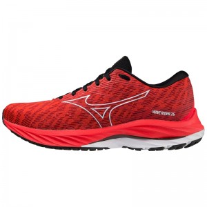 Red / White / Black Men's Mizuno Wave Rider 26 Running Shoes | JED678290