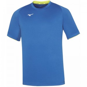 Royal / Yellow Men's Mizuno Core SS Tee T Shirts | CKA948073