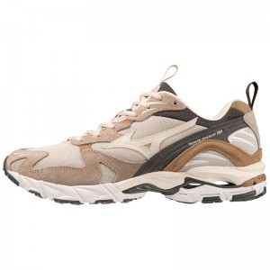 Silver / White Men's Mizuno Wave Rider 10 Premium Sneakers | NXC641837