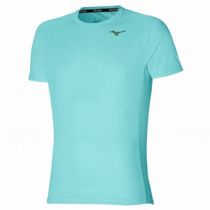 Turquoise Men's Mizuno Two Loops 88 Tee T Shirts | GFI756802