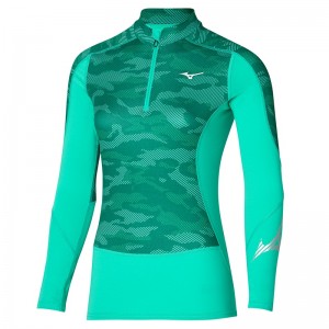 Turquoise Women's Mizuno Virtual Body G3 H/Z Tops | TNC367052