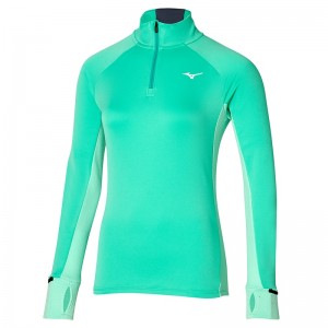 Turquoise Women's Mizuno Warmalite HZ Tops | BDZ459120