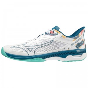 Turquoise Women's Mizuno Wave Exceed Tour 5 AC Tennis Shoes | PYR781290