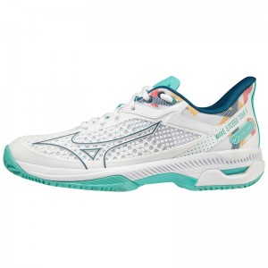 Turquoise Women's Mizuno Wave Exceed Tour 5 CC Tennis Shoes | MSX385427