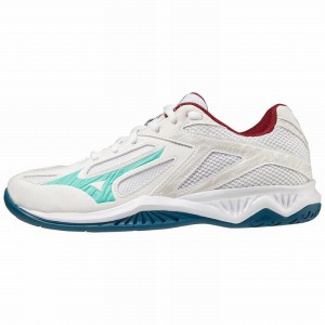 Turquoise / Blue Women's Mizuno Lightning Star Z6 Jr Handball Shoes | PKL875219