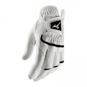 White Men's Mizuno Elite Glove Left Hand Gloves | DWH346890