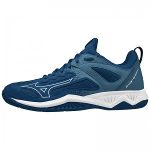 White Men's Mizuno Ghost Shadow Handball Shoes | BZT380491