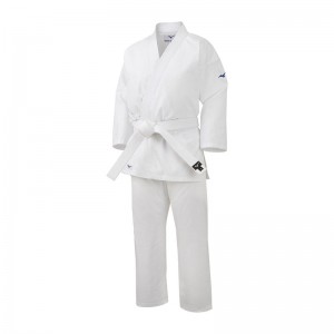 White Men's Mizuno Kiai Karategi With Belt Karategis | NYE295013