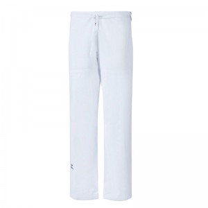 White Men's Mizuno Kodomo 2 Pants Ju-jitsu Gis | BQO476523