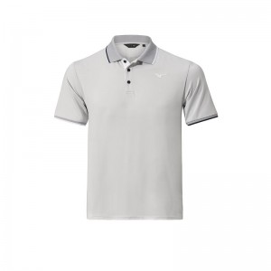 White Men's Mizuno QD Comp Plus Polo | BAS385629