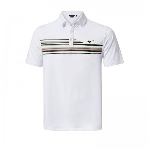 White Men's Mizuno QD Elite Stripe Polo | UMK604125