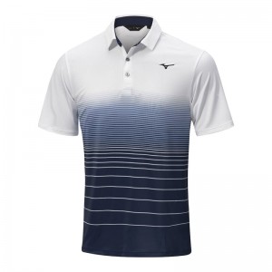 White Men's Mizuno Quick Dry Mirage Polo | BDW748652