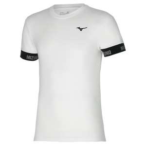 White Men's Mizuno Tee T Shirts | MTZ041936