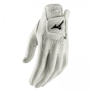 White Men's Mizuno Tour Glove Left Hand Gloves | KPX490132